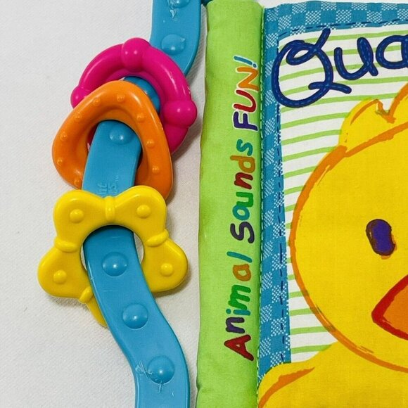 Bright Starts Animal Sounds Fun Baby Cloth Book Teethe Read Toy Infant Kid Play - Picture 9 of 12